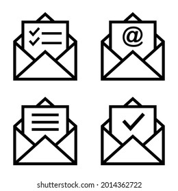 mail icon on white background