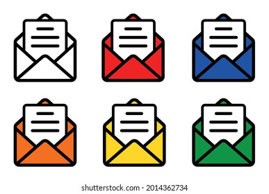mail icon on white background