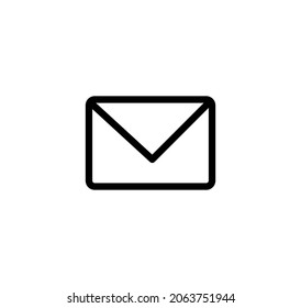 Mail icon on the white background