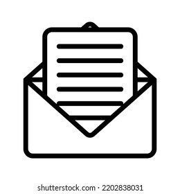 Mail icon on white background