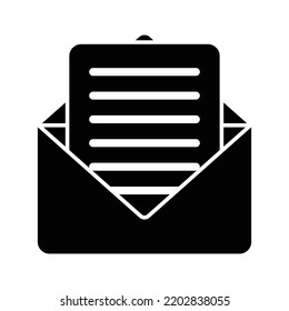 Mail icon on white background