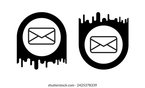 mail icon on white background