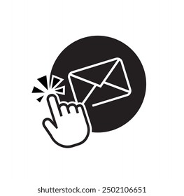 Icono de correo sobre fondo blanco