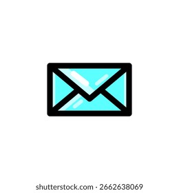 Icono de correo sobre fondo blanco