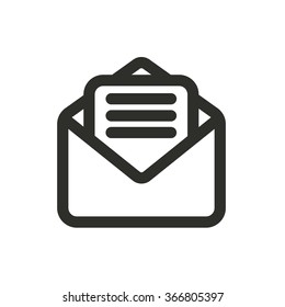 Mail   icon  on white background. Vector illustration.