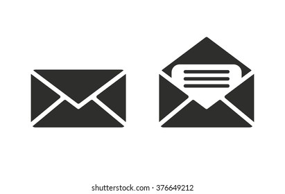 Mail icon on white background. Vector illustration.
