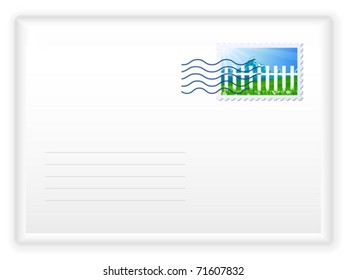 Mail icon on a white background. Vector illustration.
