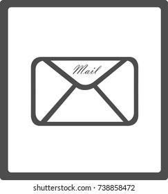 Mail icon Icon on white background vector, illustration  for your design.