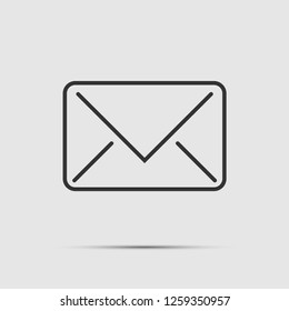Mail icon on white background,Simple design style.vector illustration