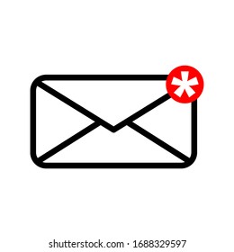 Mail icon. Online postal sign. vector illustration on white background. editable icon