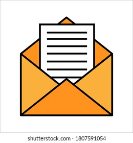 Mail icon. Online postal sign. vector illustration on white background