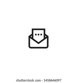 Mail icon. Open envelope icon. Email symbol for website design, mobile application, ui. Vector illustration. Eps10