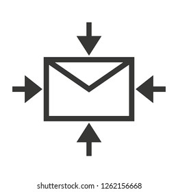 mail icon with outline style