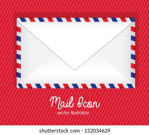 mail icon over lineal background  vector illustration
