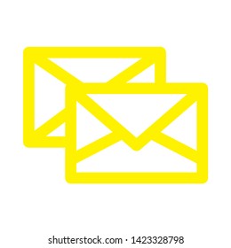 Mail icon. Paper document enclosed in an envelope. Delivery of correspondence or office documents. Vector illustration. envelope icon in trendy flat design