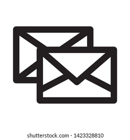 Mail icon. Paper document enclosed in an envelope. Delivery of correspondence or office documents. Vector illustration. envelope icon in trendy flat design