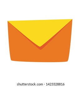 Mail icon. Paper document enclosed in an envelope. Delivery of correspondence or office documents. Vector illustration. envelope icon in trendy flat design