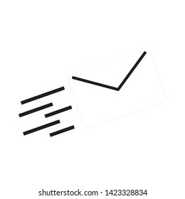 Mail icon. Paper document enclosed in an envelope. Delivery of correspondence or office documents. Vector illustration. envelope icon in trendy flat design
