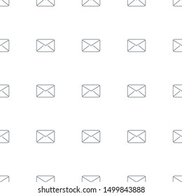 mail icon pattern seamless white background. Editable line mail icon. mail icon pattern for web and mobile.