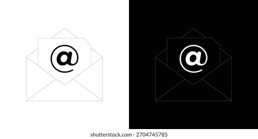 Icono de correo píxel perfecto. Símbolo de contorno. Dibujo lineal simple.