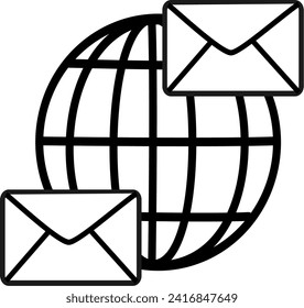 Mail Icon. Replaceable vector design.