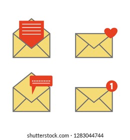 Mail icon and security protection,New email notification, privacy symbol.Simple design style.vector illustration, 