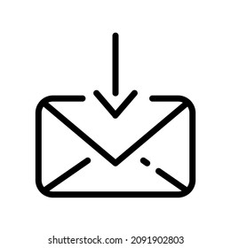 Mail icon. Send message pictogram for web. Line stroke vector eps10. Simple logo symbol isolated on white background. Outline icon 