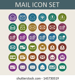 Mail icon set
