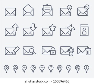 Mail icon set