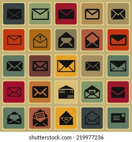 mail icon set