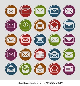 mail icon set