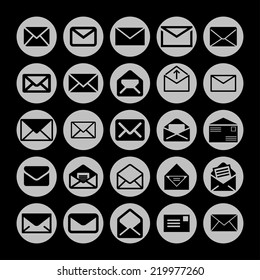 mail icon set