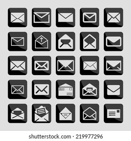 mail icon set