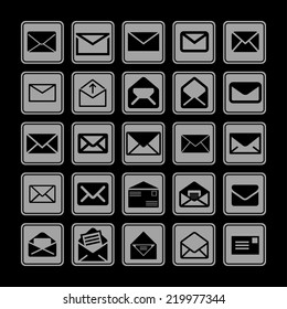 mail icon set