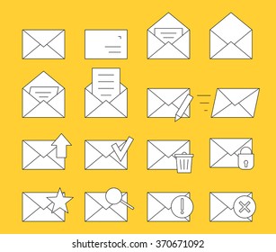 Mail icon set