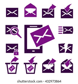 mail icon set