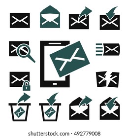 mail icon set