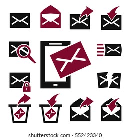 mail icon set