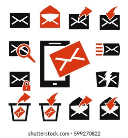 mail icon set