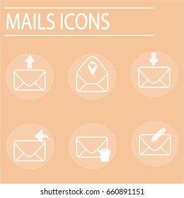 mail icon set