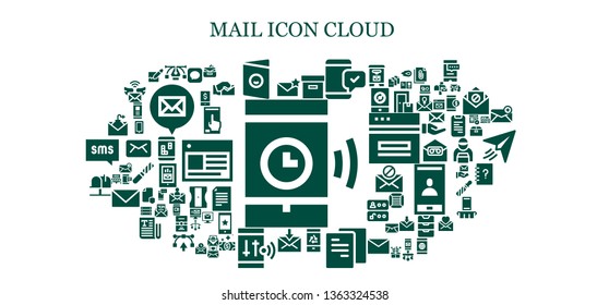 mail icon set. 93 filled mail icons.  Simple modern icons about  - Smartphone, Email, Vector, Postcard, Box, Mobile, File, Mail, Mailbox, Message, Inbox, Signature, Web, Communication