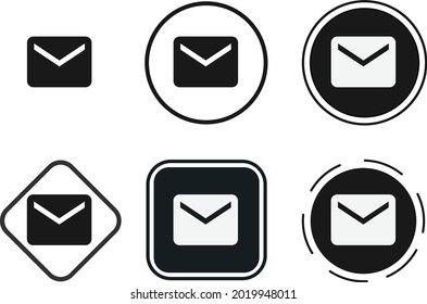 mail icon set. Collection of high quality black outline logo for web site design and mobile dark mode apps. Vector illustration on white background