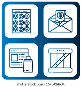 mail icon set. Collection of Package, Mail, Website, Box icons