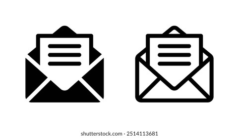 Mail icon set. email symbol icon vector