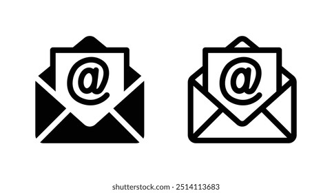 Mail icon set. email symbol icon vector