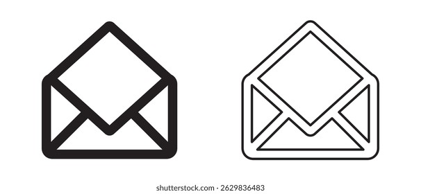 Mail icon set. email symbol icon vector. Mail icon set solid and line icons.