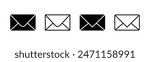 Mail icon set. email icon vector. E-mail icon. Envelope illustration