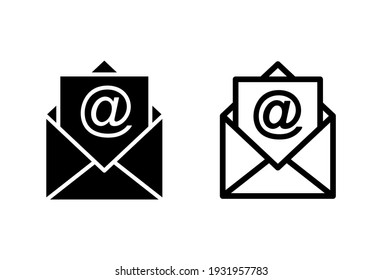 E-Mail-Symbol gesetzt. E-Mail-Icon-Vektorgrafik. E-Mail-Symbol Umschlaggrafik