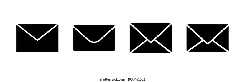 Mail icon set. email icon vector. E-mail icon. Envelope illustration