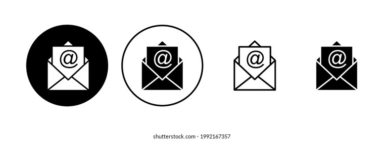 Mail icon set. email icon vector. E-mail icon. Envelope illustration